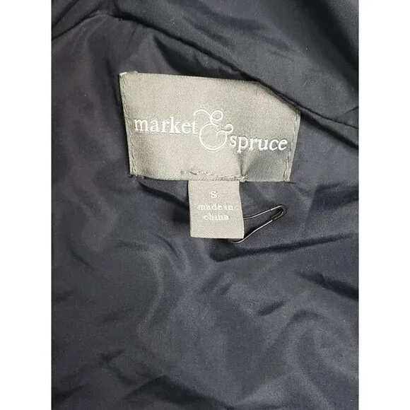 Market & Spruce Navy blue sleeveless quilted vest, size Small - Picture 5 of 5